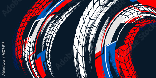 A vector graphic depicting abstract stripe racing designs suitable for vehicle decal wraps, race cars, rally vehicles, adventure themes, and livery designs