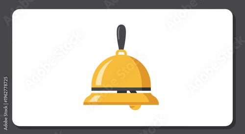 Yellow Service Bell with Handle.