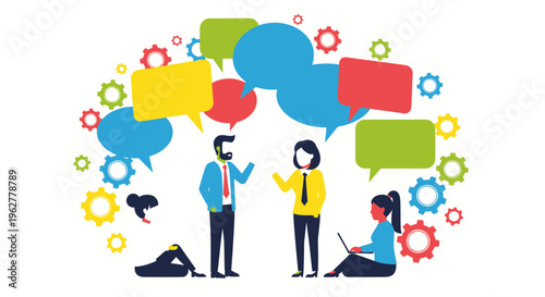 People Communicating in a Team.