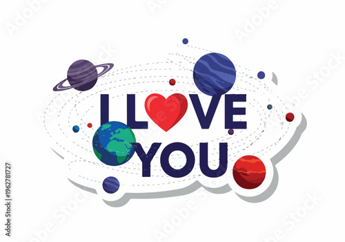 I Love You To The Moon And Back Celestial Planets And Stars Graphic Design