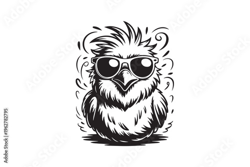 Owl Wearing Sunglasses Illustration vector