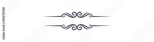 Decorative ornamental design elements on dark background