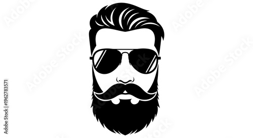 Man with beard and sunglasses portrait.