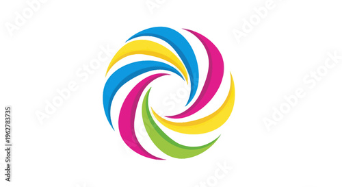 Colorful Swirl Graphic Design Element.