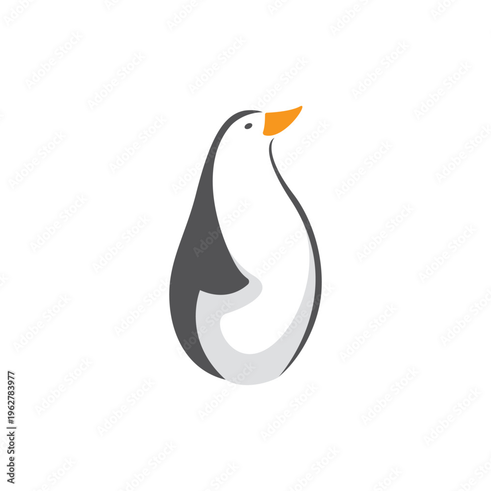 Fototapeta premium Stylized Penguin Illustration Icon