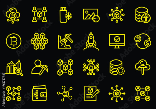 Data Driven icon set. Editable line icons. Vector illustration.