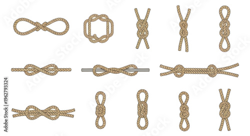Collection of various metal knots.