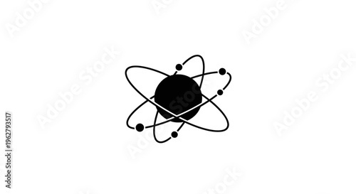 Abstract atom model illustration, science and technology concept