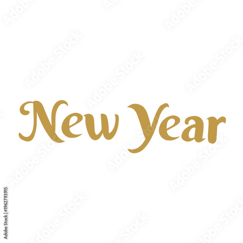 New Year calligraphy Vector