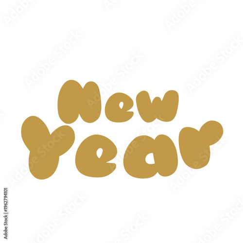 New Year calligraphy Vector