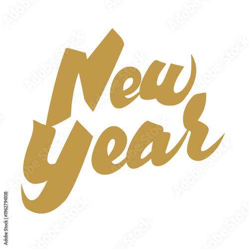 New Year calligraphy Vector