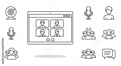 Online Meeting Video Conference Call.