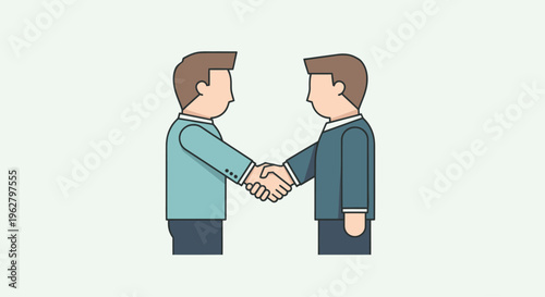 Two businessmen shaking hands together.