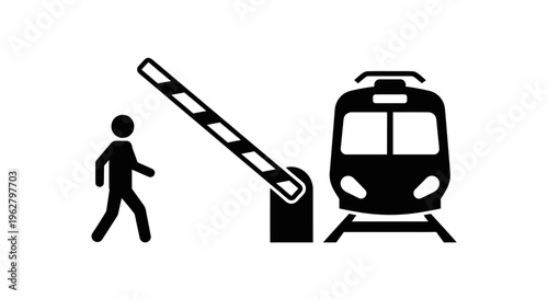 Black silhouette of a train.