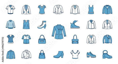 Collection of various fashion clothing items.