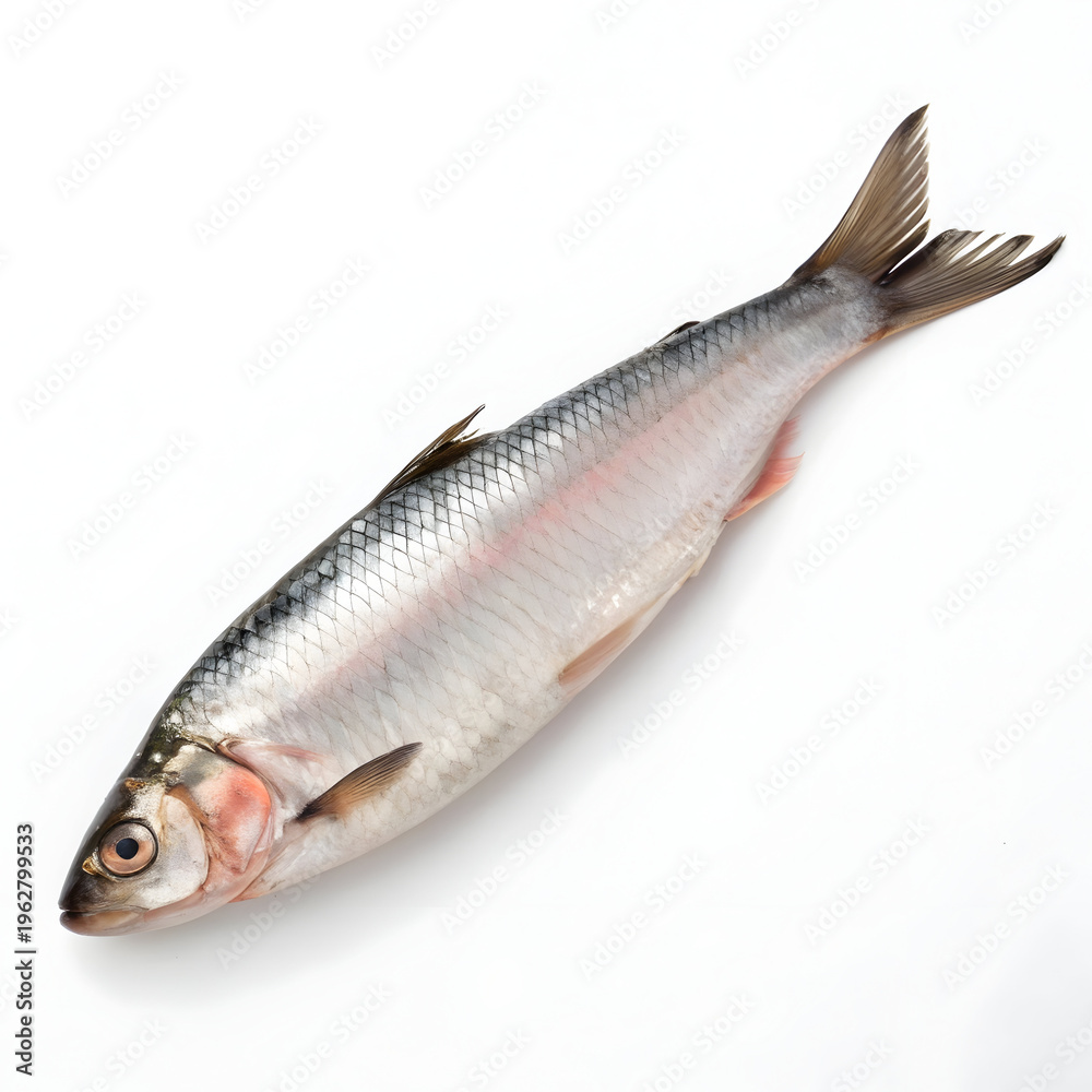 Fototapeta premium Fresh atlantic salmon fish on white background