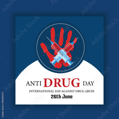 International Day Against Drug Abuse Awareness Graphic