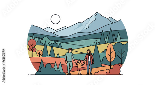 People Hiking in Mountainous Terrain Outdoors.