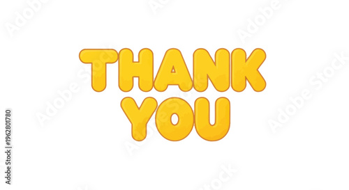 Yellow Thank You Message.