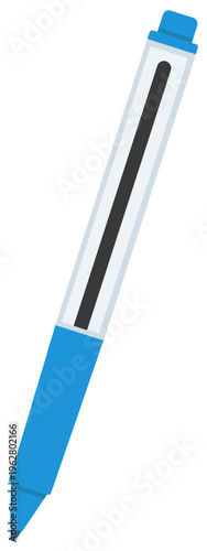 Marker simple blue permanent marker pen vector illustration isolated