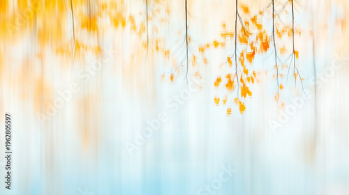Abstract representation of autumn with flowing colors, evoking feelings of change and transition in nature