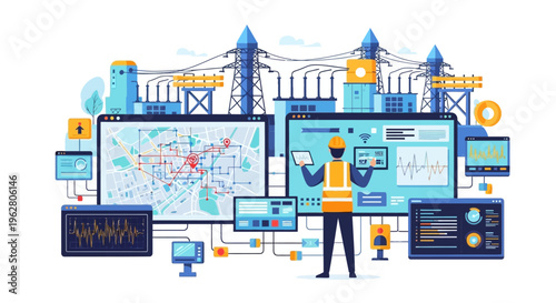 Electrical Grid Control Center Operator Monitoring System.