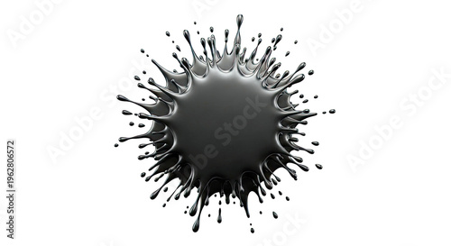 Black liquid splash