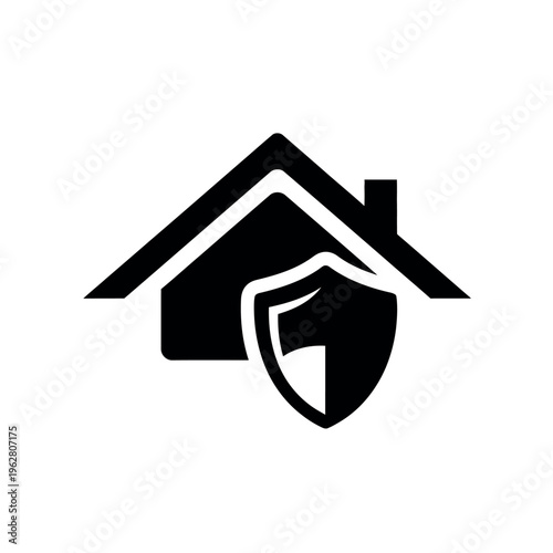 Home Security Shield Icon.