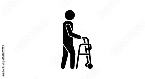Person using a walker aid.