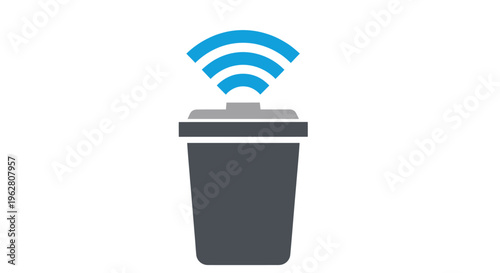 Smart Trash Can with WiFi Signal.