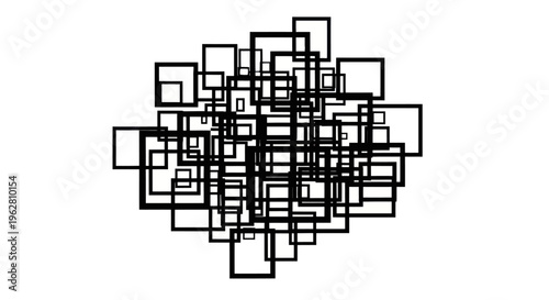 Black and white square shapes pattern.