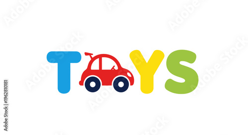 Colorful Toy Car Logo Design.