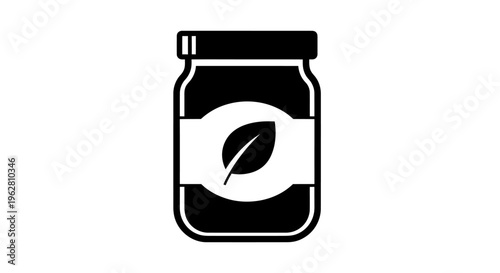 Black and white jar icon.