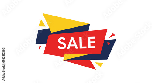 Sale discount banner label icon.
