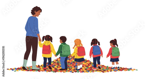 Children playing with colorful balls outside.