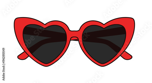 Red Heart Shaped Sunglasses.