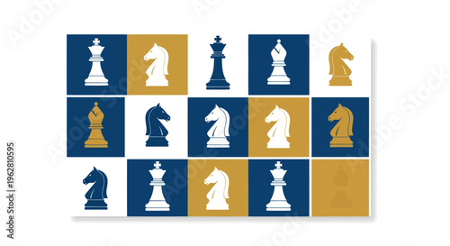Chess Pieces on Board Game.