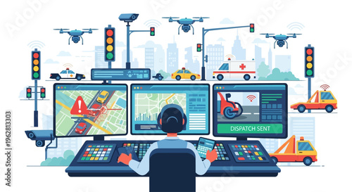 Intelligent Traffic Management System Control Center Operation.