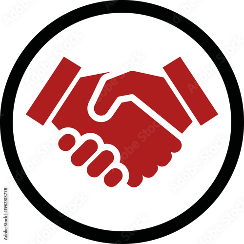 Handshake Icon Representing Business Agreement and Partnership