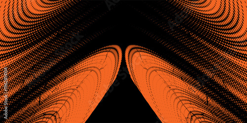 orange black brush wrap car sticker pattern abstract banner sporty lines black orange color combination grunge brush pattern design, Eps 10.