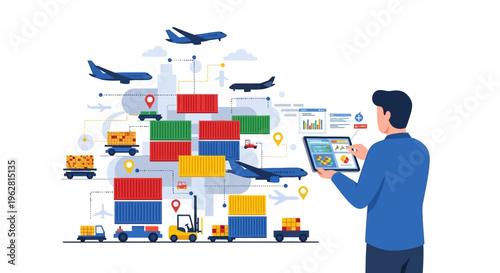 Logistics Management System with Digital Technology and Transportation.