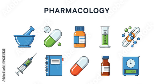 Pharmacology medical drugs and pharmacy.