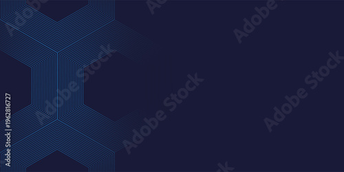 Dark abstract background with glowing geometric lines. Minimalist square and geometric line pattern.
