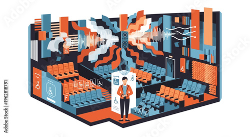 Man in futuristic control room with holographic displays.