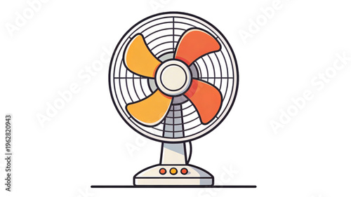 electric fan vector illustration