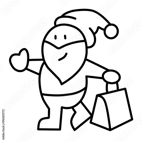 Santa Claus Icon Vector