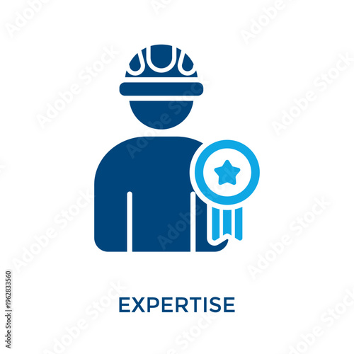 Expertise Icon Dual Tone Style. Vector Illustration For Graphic Design