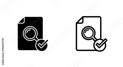 Document search and verified file icon for data review and quality control