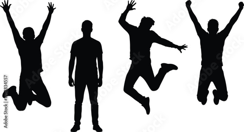 Black Yoga Silhouette Collection Featuring Men And Woman Sitting In Lotus Position For Meditation Mindfulness Wellness And Zen Lifestyle Graphic Design