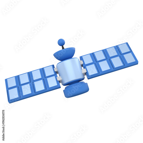 Orbital Sentinel: A sleek satellite, with extended solar panels, gracefully navigates the void of space. A testament to human innovation.